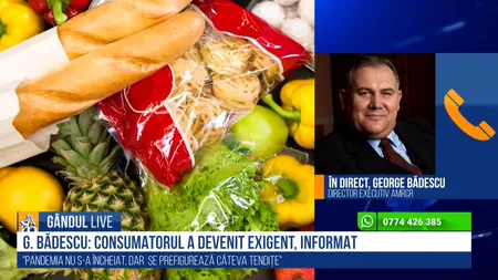 George Bădescu, director executiv AMRCR, la Gândul Live: Consumatorul și-a schimbat preferințele către produsele de calitate | Dacă va exista o tendință a creșterii prețurilor, presiunea va veni din zona pieței petrolului și a energiei - VIDEO